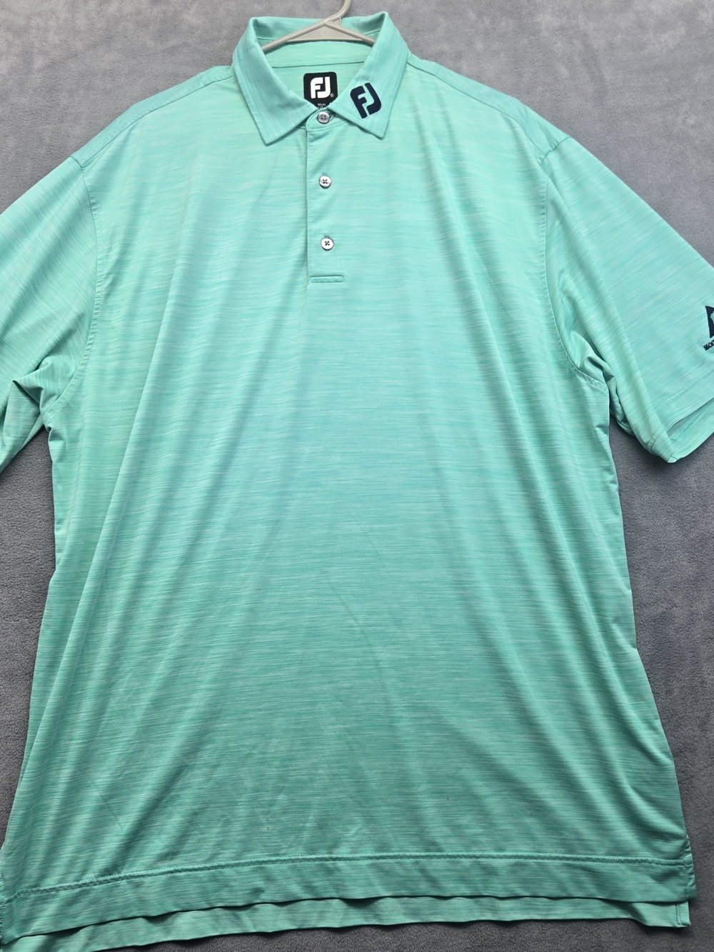 Footjoy FJ Polo Moody Gardens Golf Shirt Mens XL Green Short Sleeve Golf Stretch